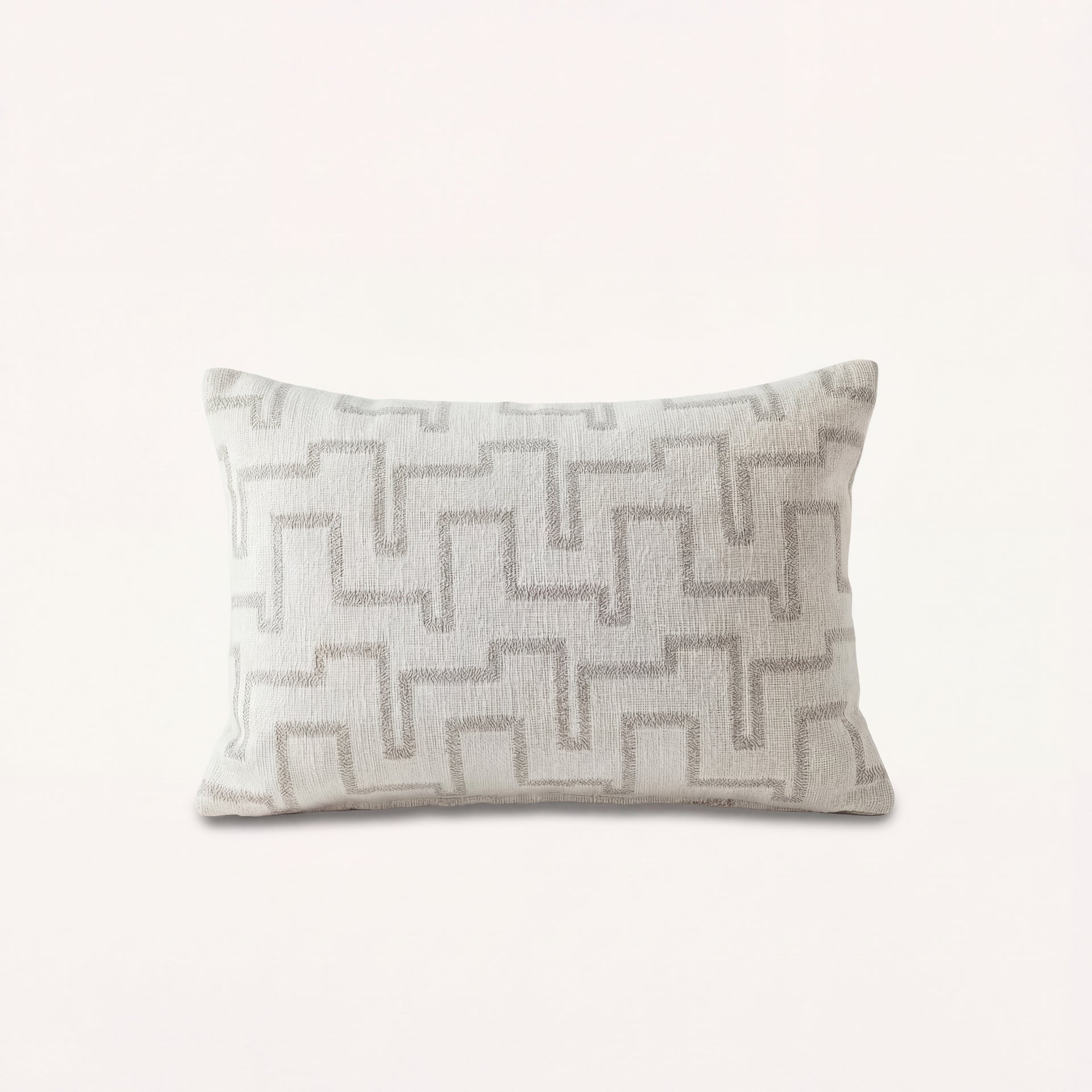 coussin decoratif rectangulaire tissu texture motif geometrie grayson