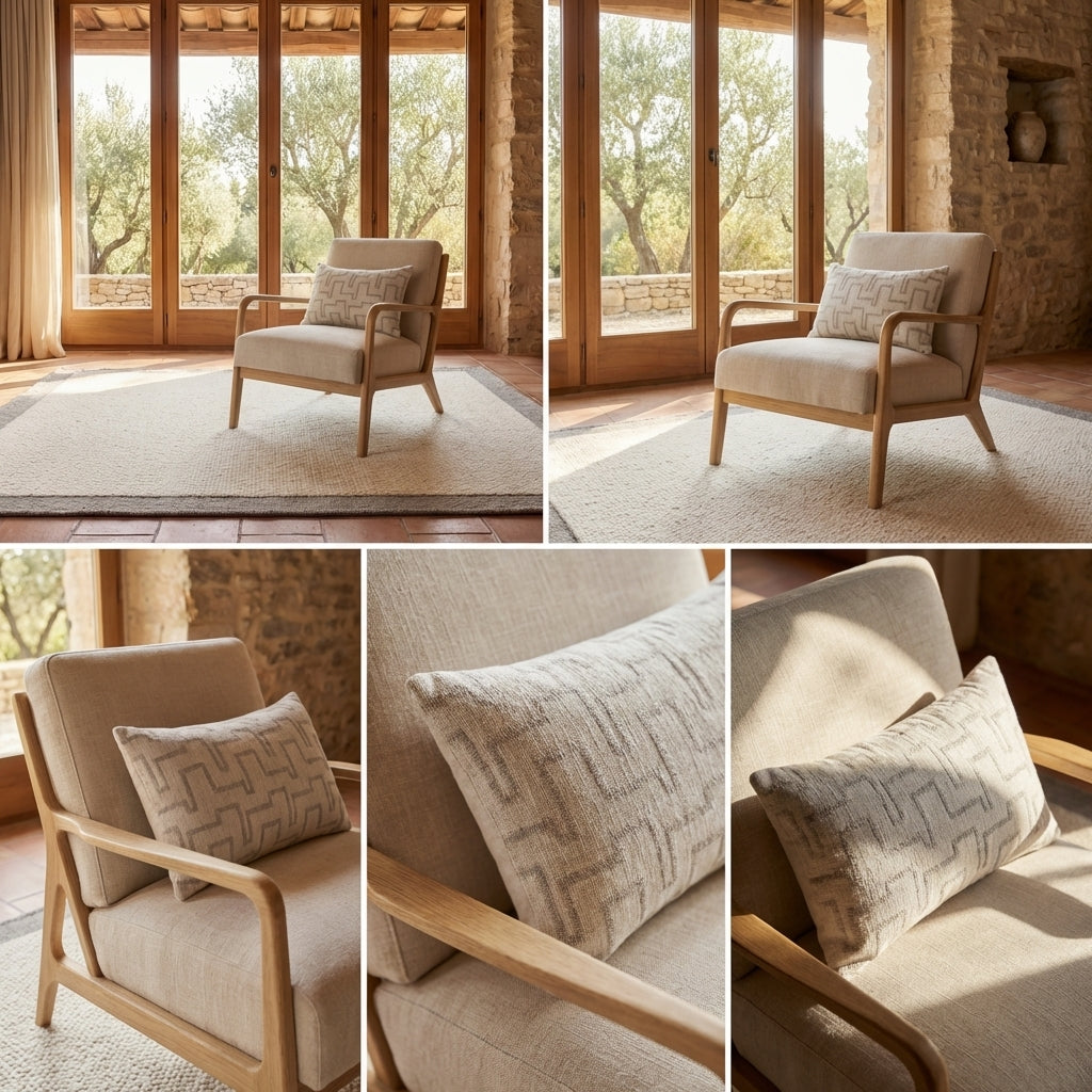 coussin decoratif rectangulaire collection grayson fauteuil salon provence