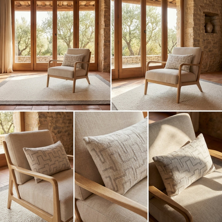 coussin decoratif rectangulaire collection grayson fauteuil salon provence